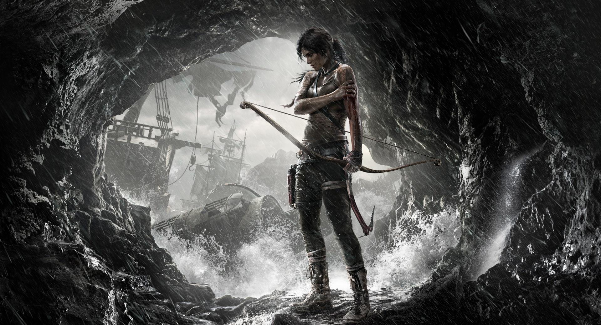 Tomb Raider Lara Croft 2013 at 320 x 480 iPhone size wallpapers HD quality