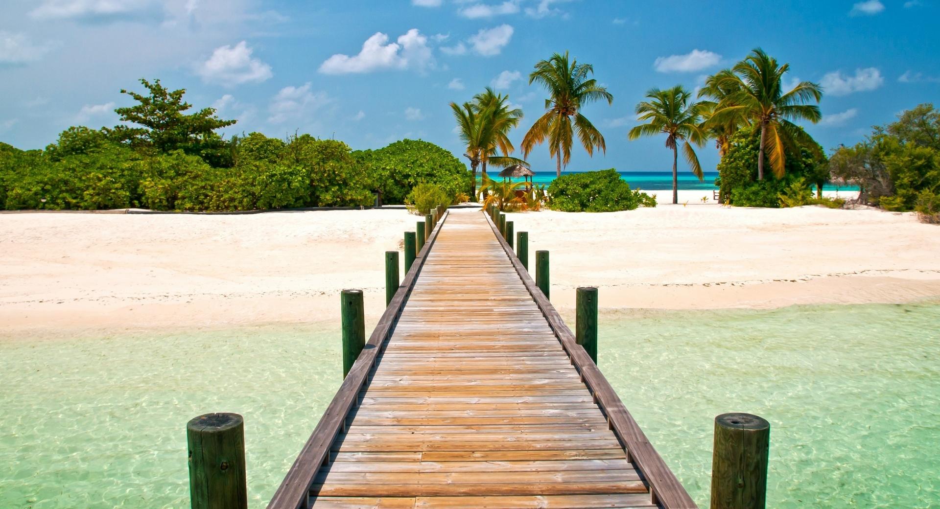 Tropical Dock at 640 x 1136 iPhone 5 size wallpapers HD quality