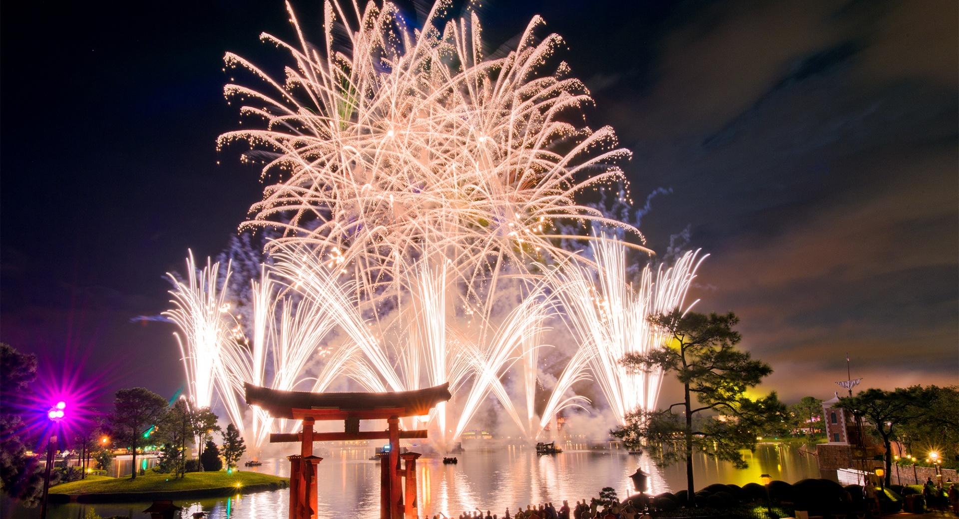 Walt Disney World Fireworks at 2048 x 2048 iPad size wallpapers HD quality