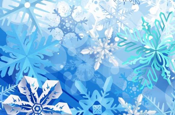 Beautiful Snowflakes New Year