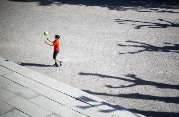 Boy Playing With Ball