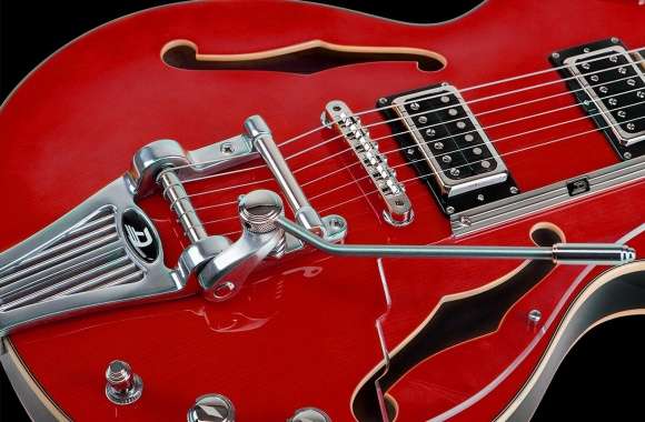 Duesenberg red guitar