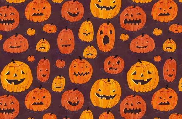 Halloween Pumpkins Pattern wallpapers hd quality