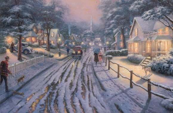 Hometown Christmas Memories by Thomas Kinkade