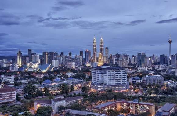 Kuala Lumpur Malaysia City In The Evening wallpapers hd quality