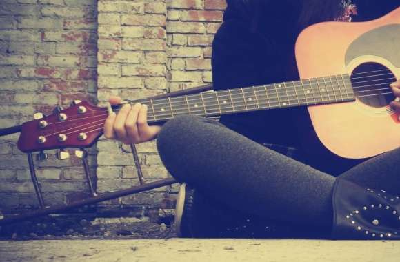 Playing Guitar On The Street