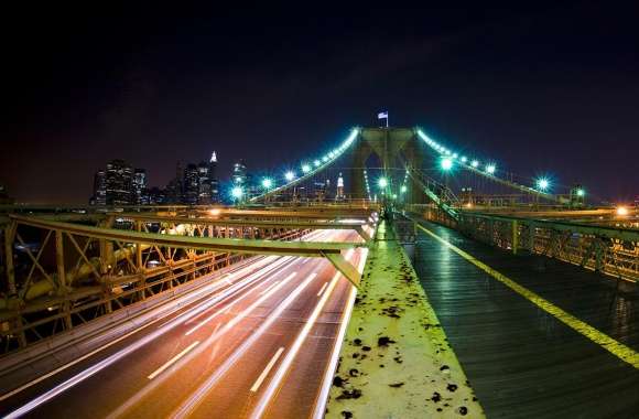 Rush Hour, Brooklyn Bridge, New York City wallpapers hd quality
