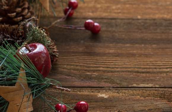Rustic Christmas Table Decorations Background