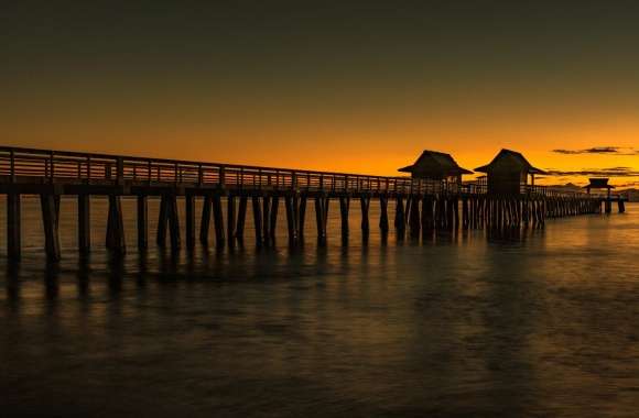 Sunset, Pier, Florida wallpapers hd quality