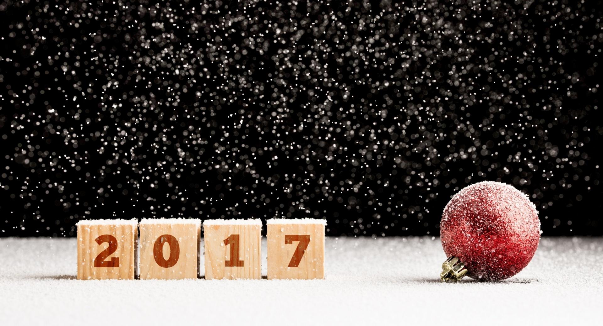2017 Happy New Year, Snow Bokeh wallpapers HD quality