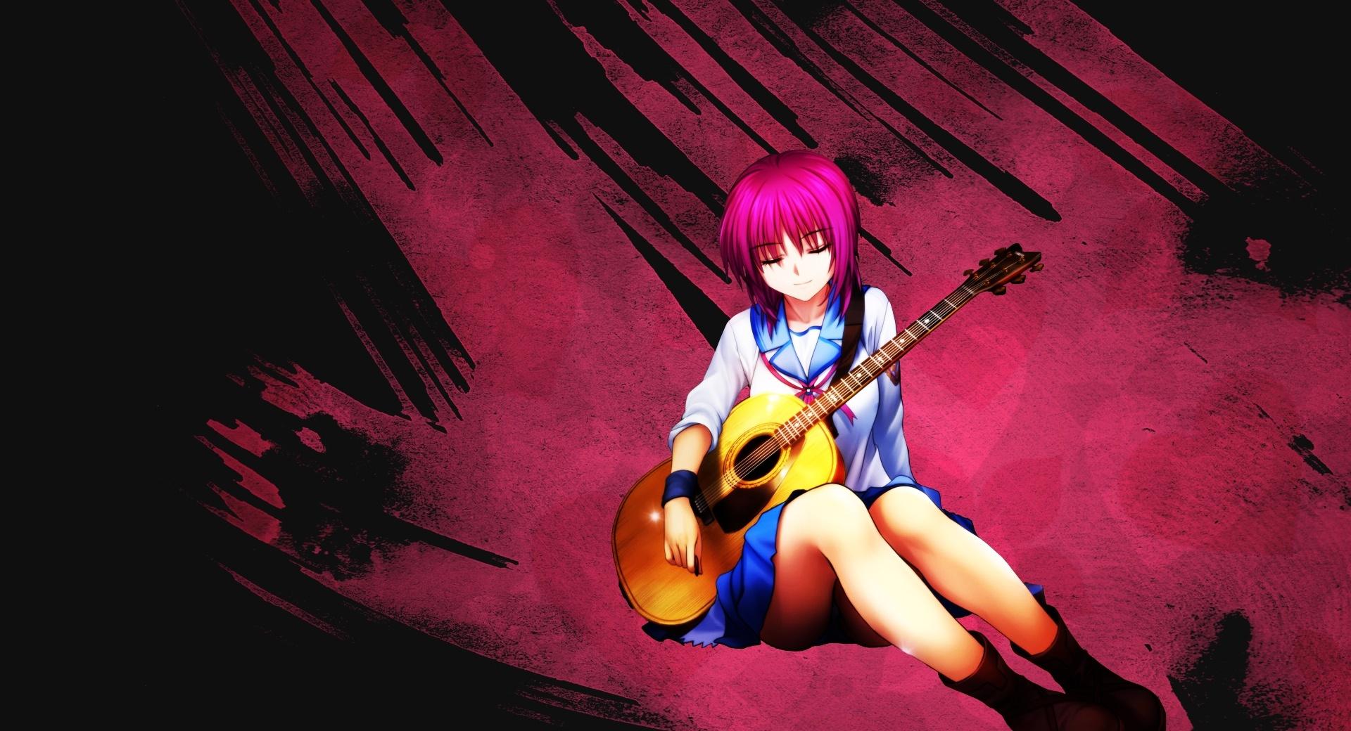 Anime Acoustic Guitar at 320 x 480 iPhone size wallpapers HD quality