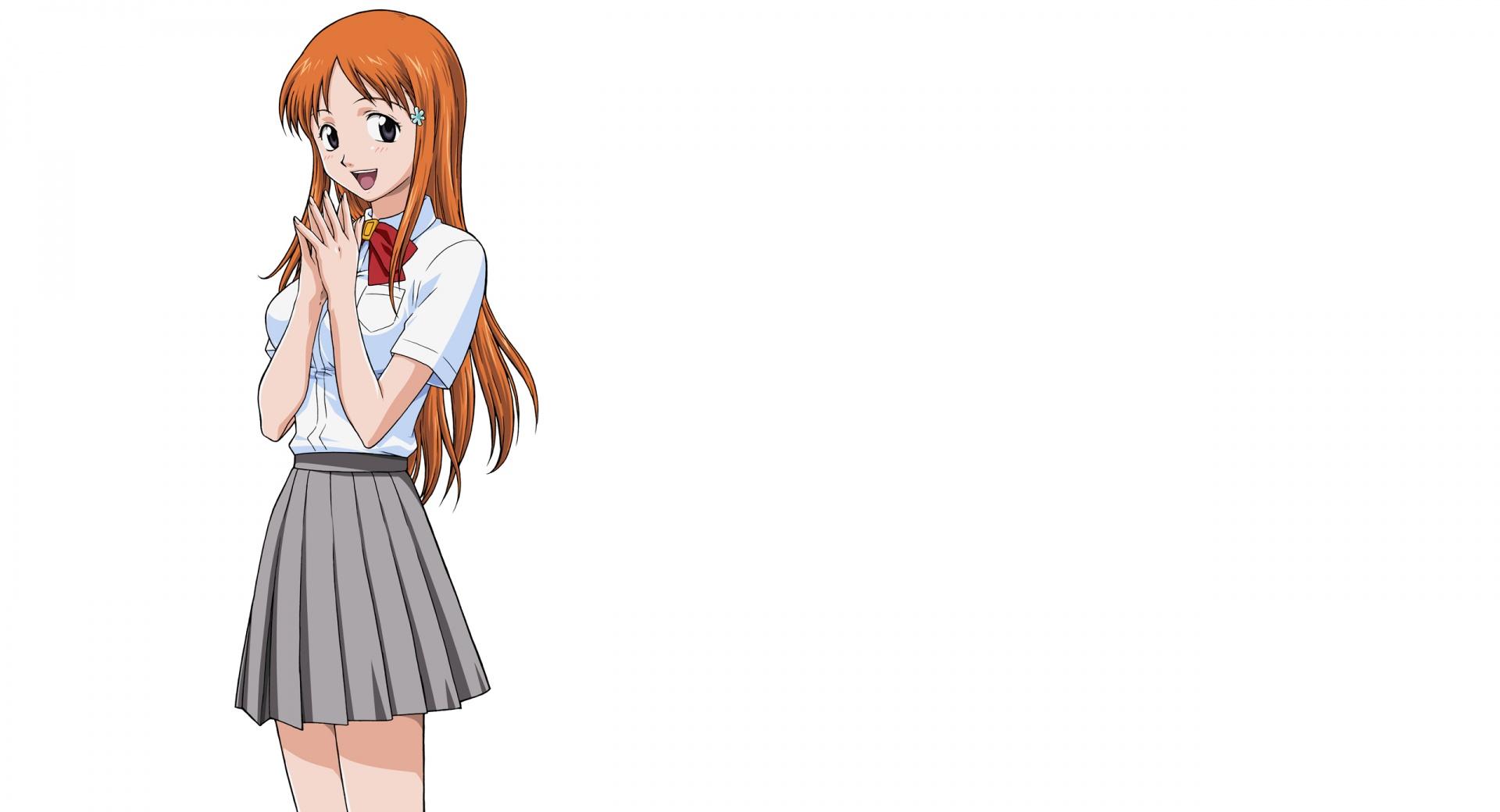 Anime Girl With Orange Hair at 1152 x 864 size wallpapers HD quality