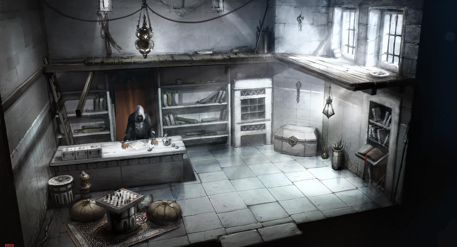 Assassins Creed Interior Building Concept Art at 1152 x 864 size wallpapers HD quality
