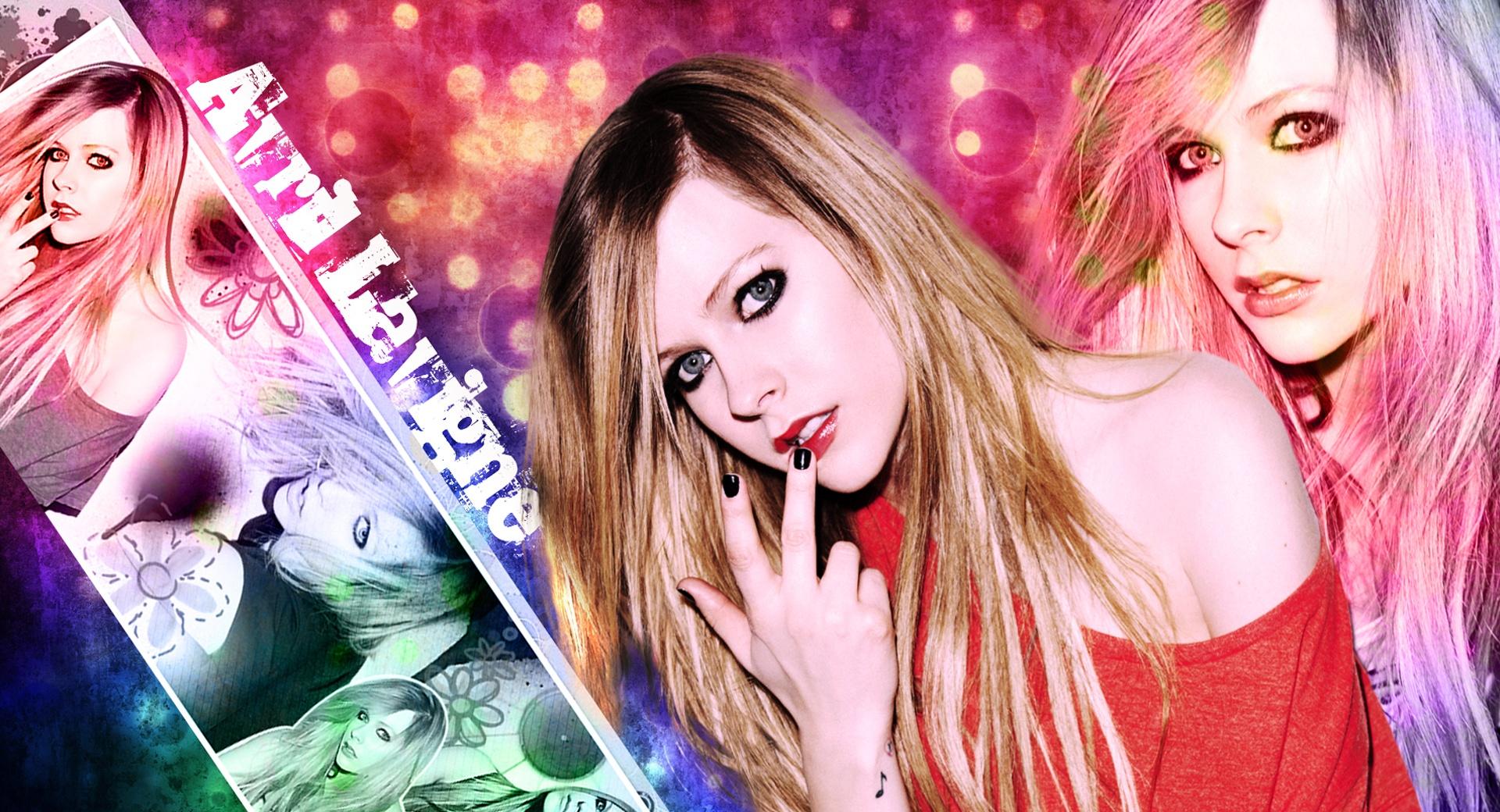 Avril Lavigne Colorful Background at 1280 x 960 size wallpapers HD quality