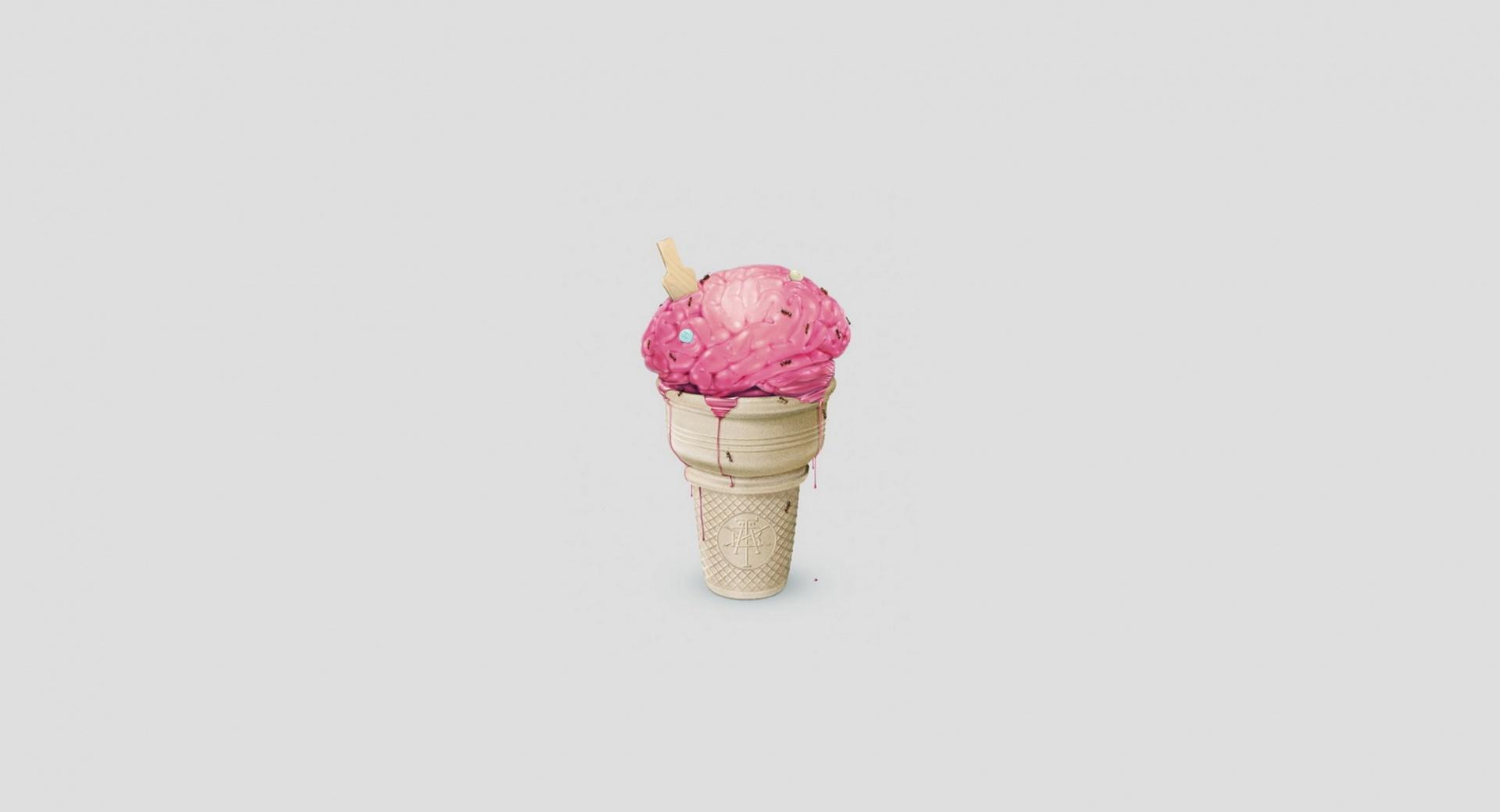 Brain Ice Cream at 1024 x 1024 iPad size wallpapers HD quality