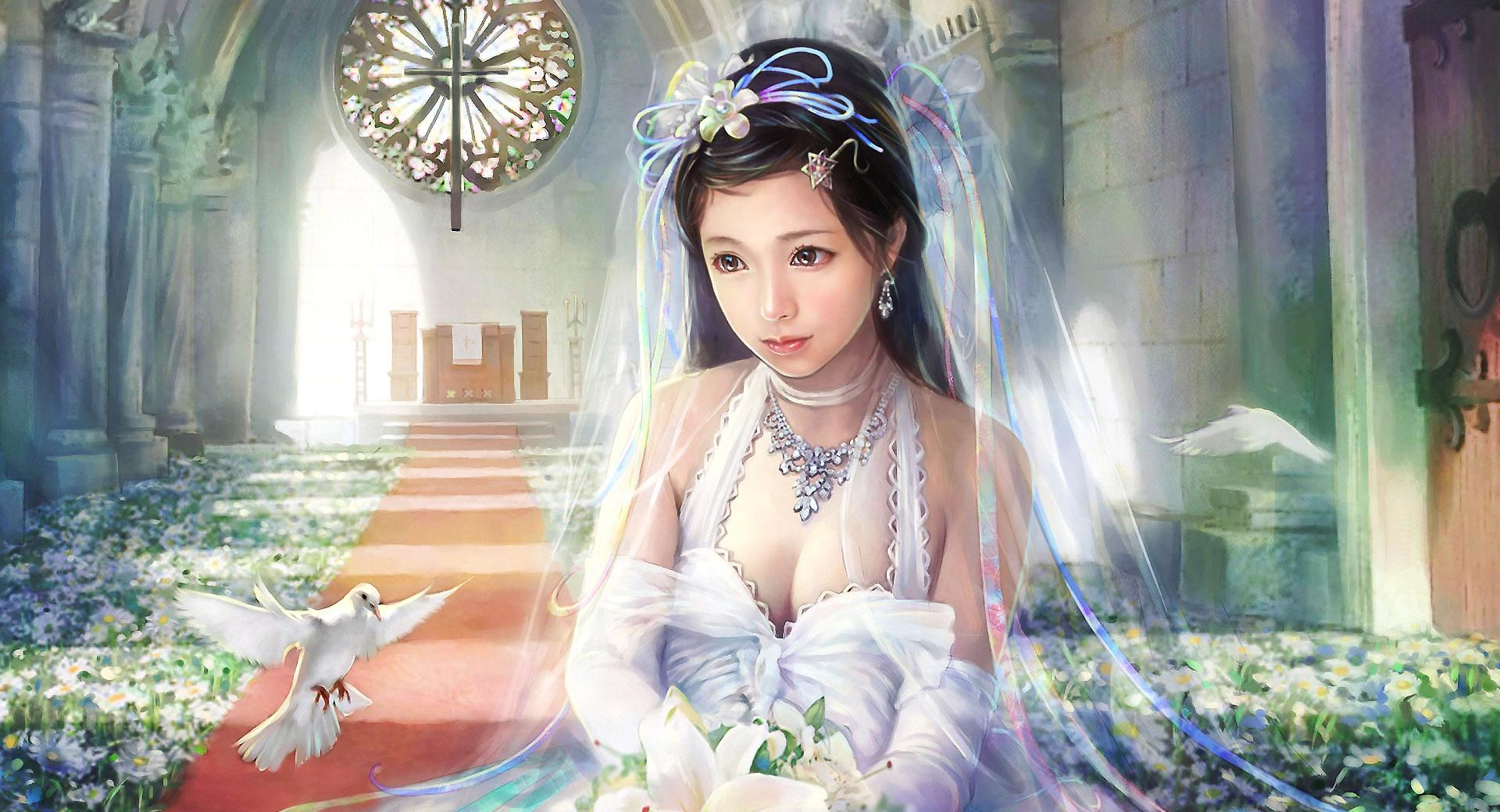 Bride Painting at 750 x 1334 iPhone 6 size wallpapers HD quality