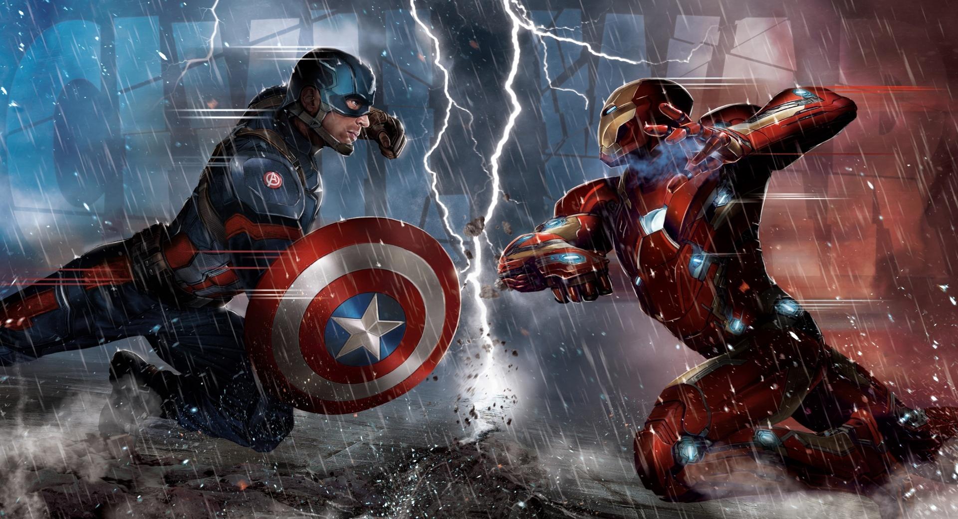 Captain America Civil War Concept at 1024 x 1024 iPad size wallpapers HD quality