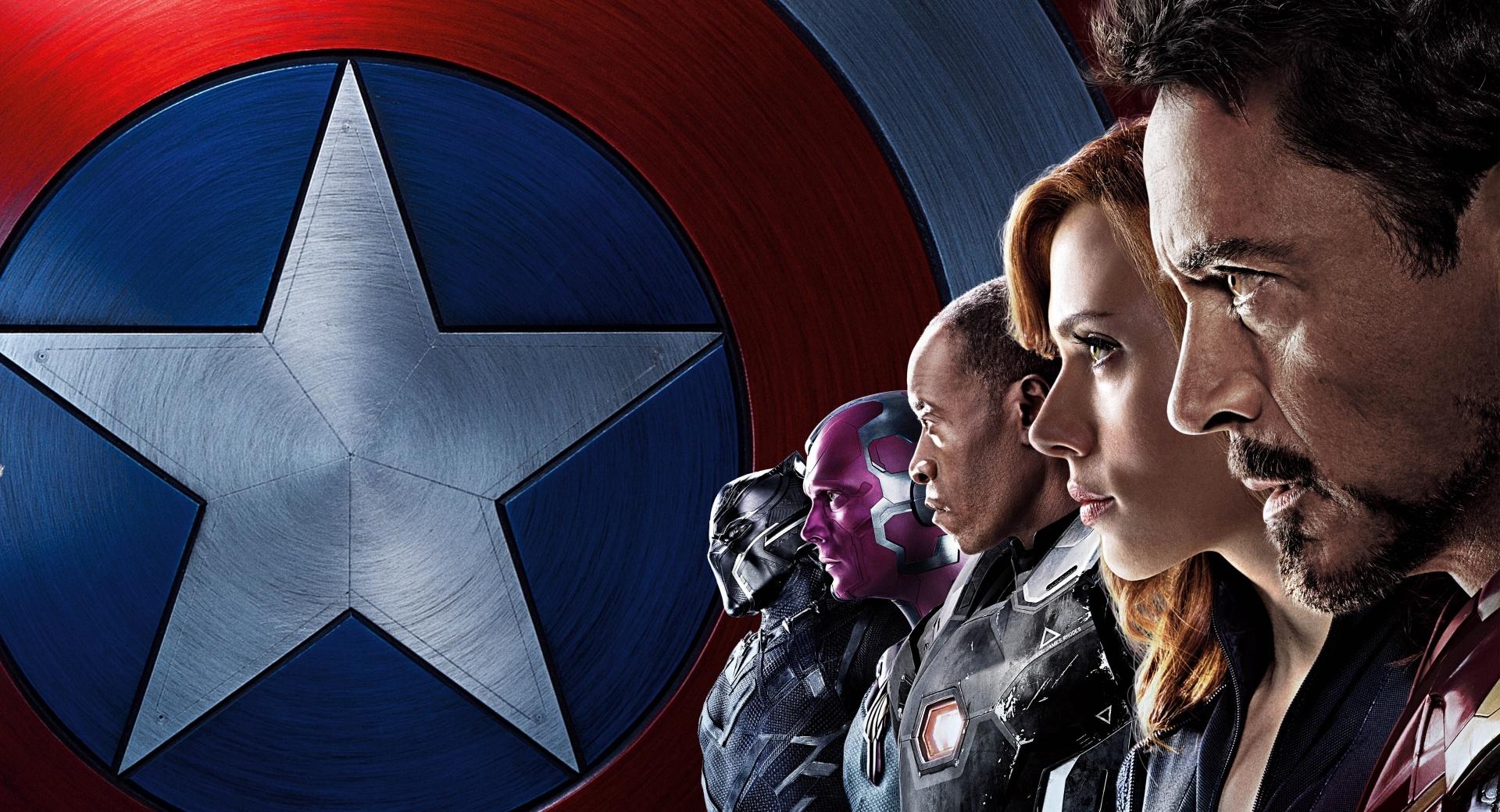 Captain America Civil War Iron Man Team at 1024 x 1024 iPad size wallpapers HD quality