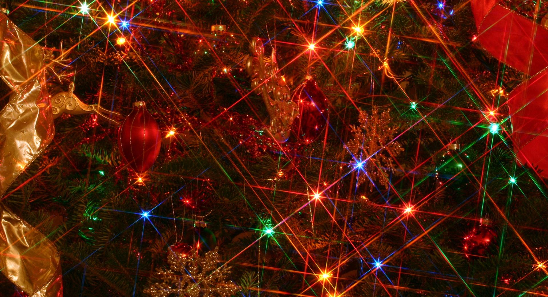 Christmas Tree Lights at 640 x 1136 iPhone 5 size wallpapers HD quality