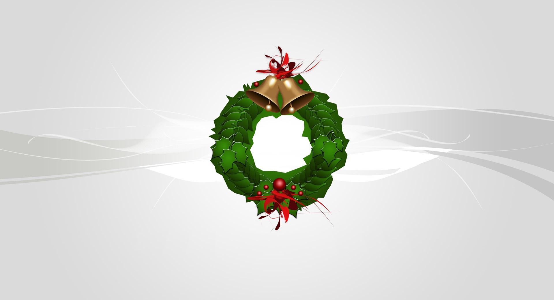 Christmas Wreath Silver at 320 x 480 iPhone size wallpapers HD quality
