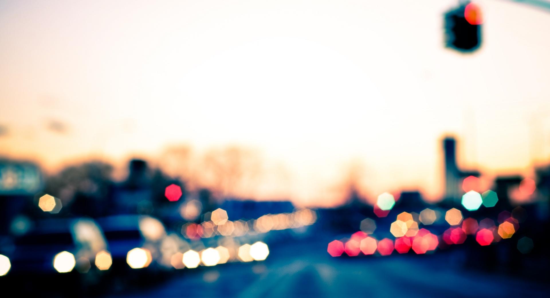 City Bokeh Lights at 640 x 960 iPhone 4 size wallpapers HD quality