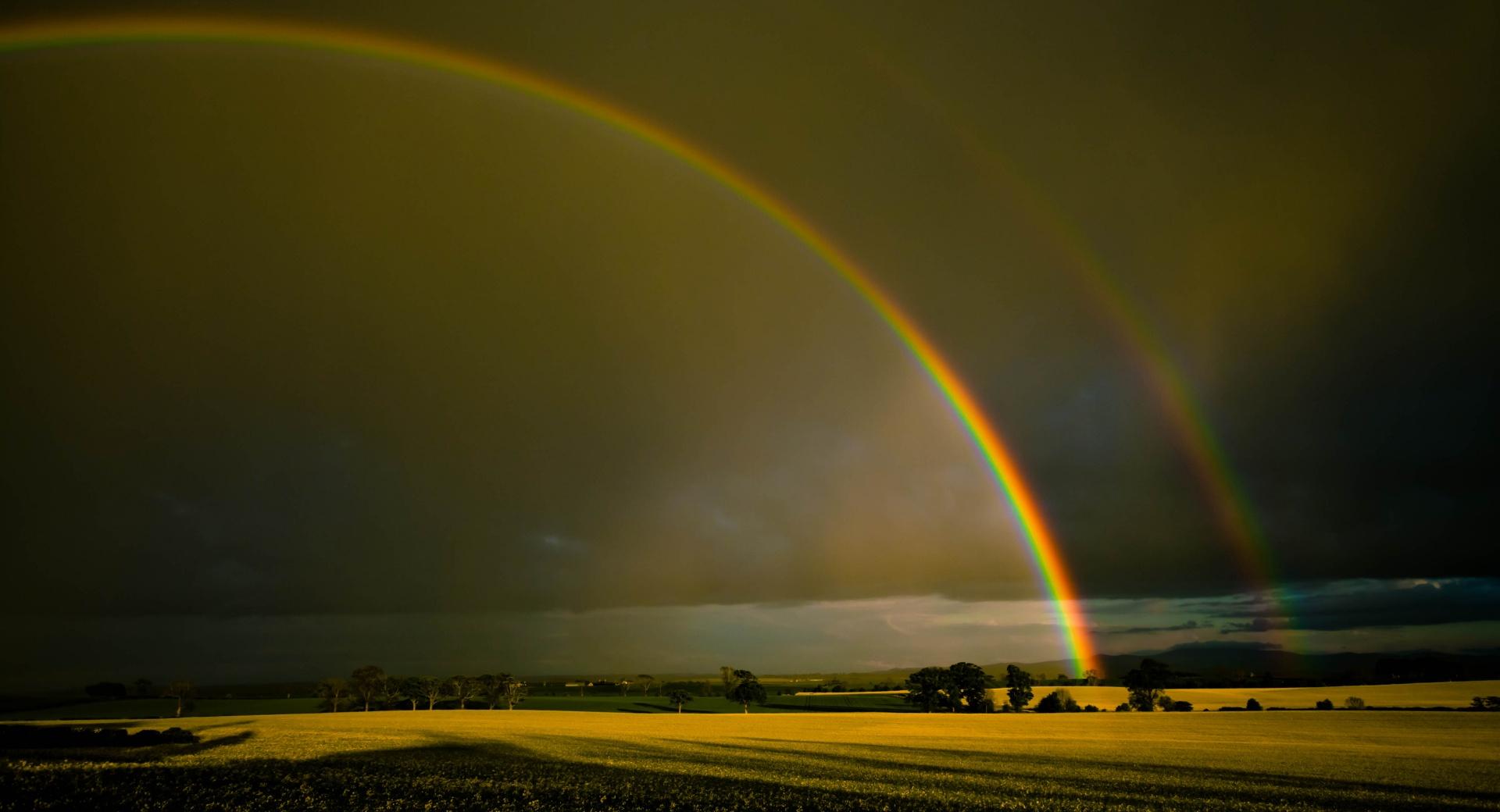 Double Rainbow at 640 x 960 iPhone 4 size wallpapers HD quality