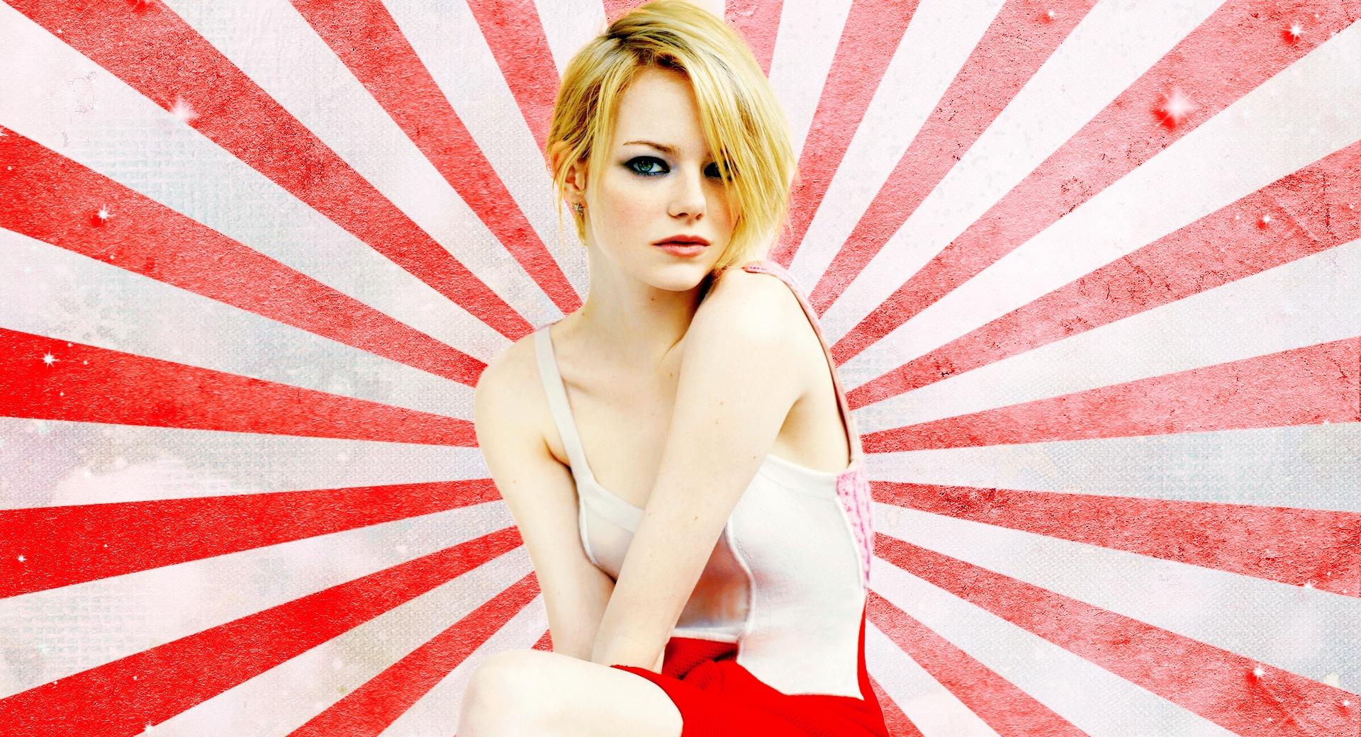 Emma Stone Blonde at 1152 x 864 size wallpapers HD quality