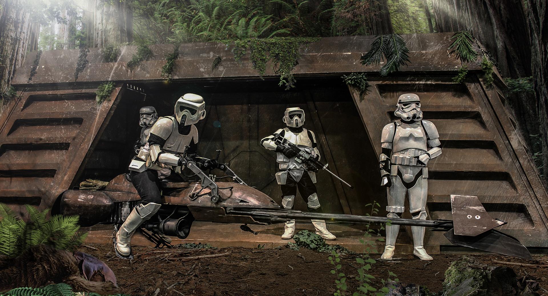 Endor Stormtroopers at 750 x 1334 iPhone 6 size wallpapers HD quality