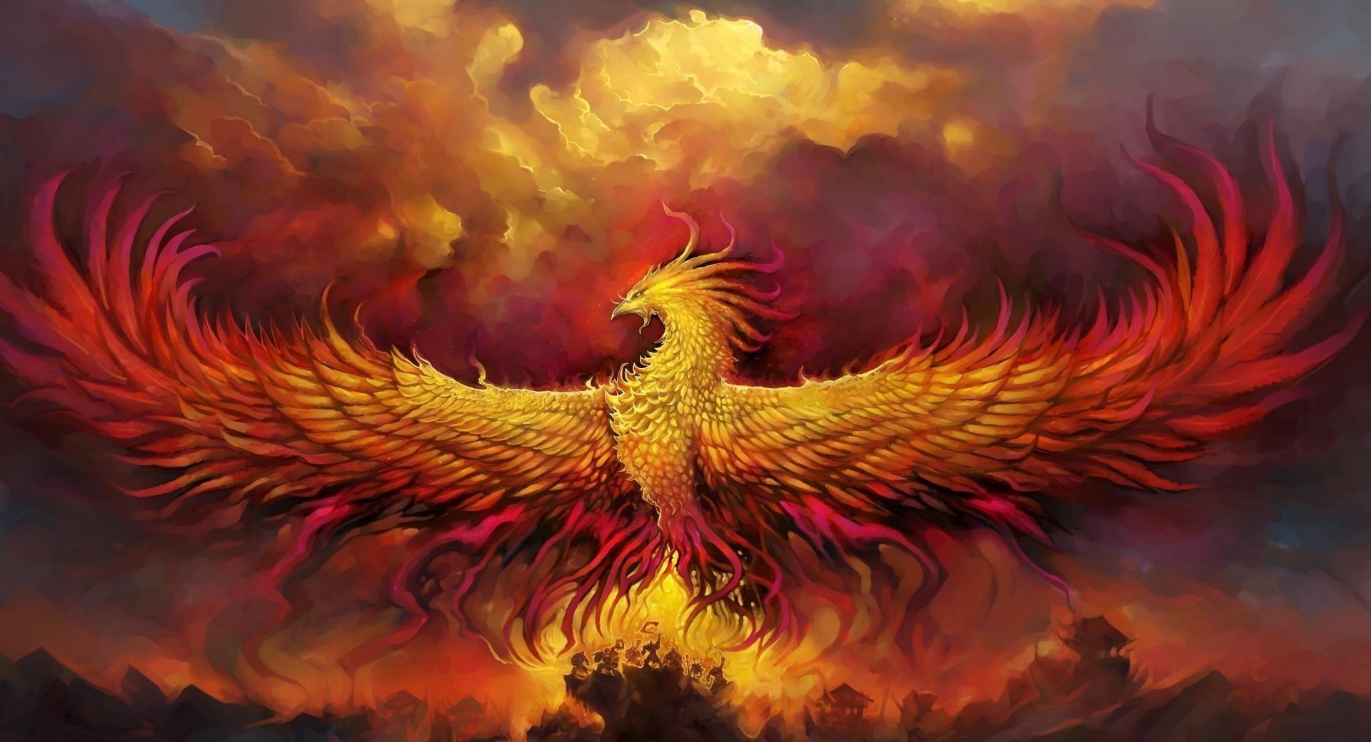 Fantasy Phoenix at 2048 x 2048 iPad size wallpapers HD quality