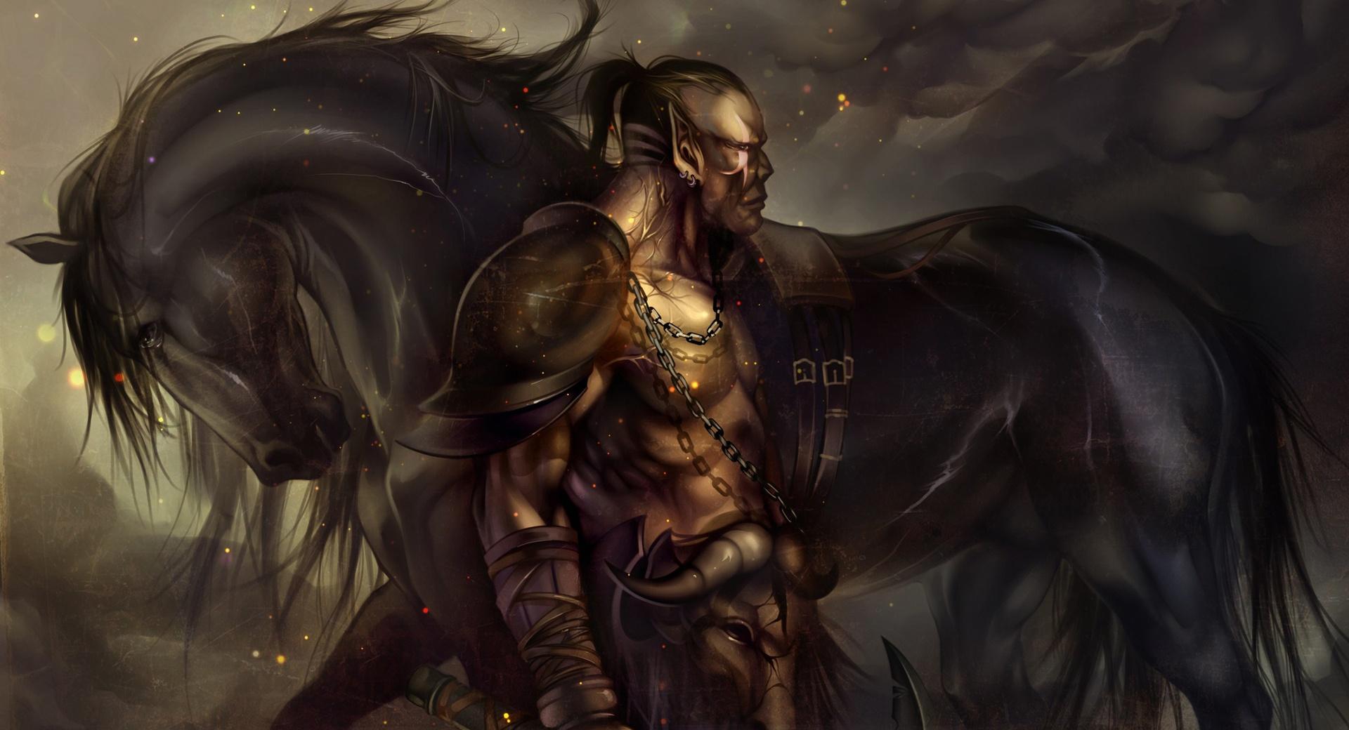 Fantasy Warrior at 640 x 1136 iPhone 5 size wallpapers HD quality
