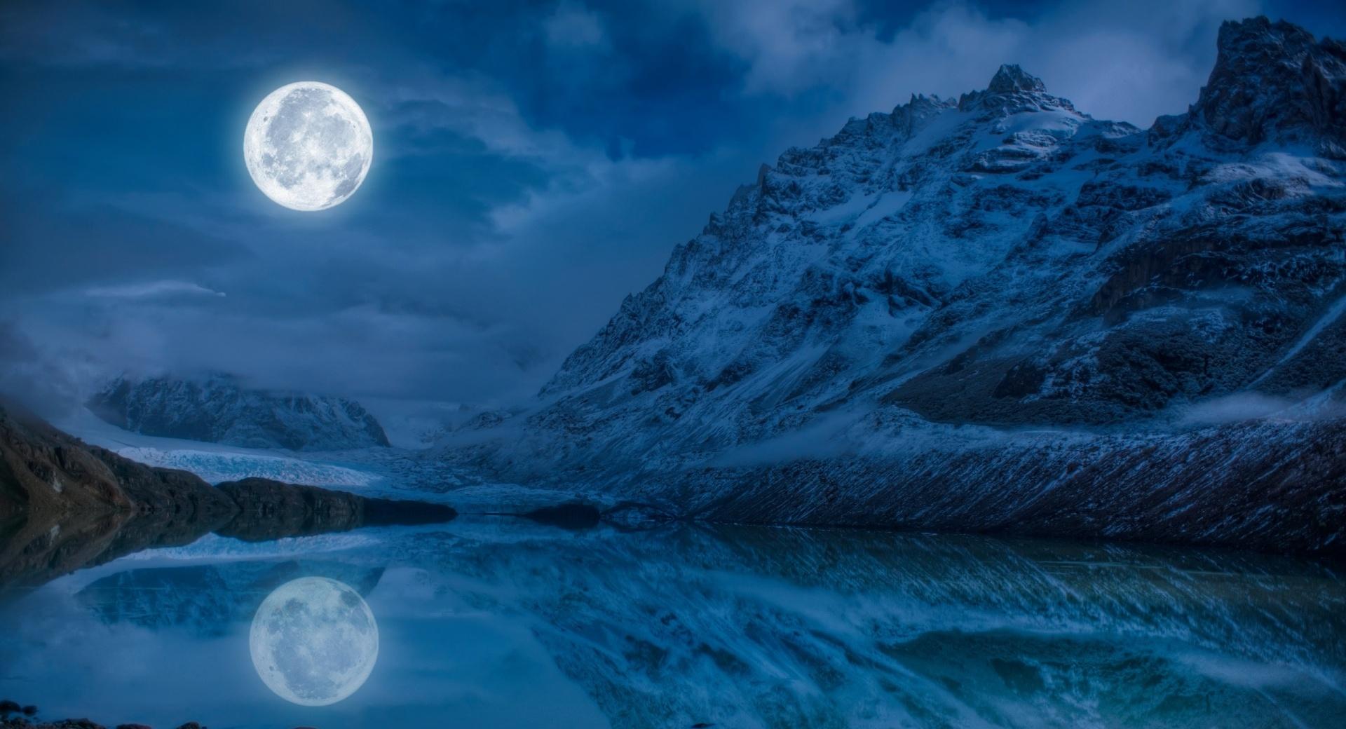 Full Moon Reflection Water at 1280 x 960 size wallpapers HD quality