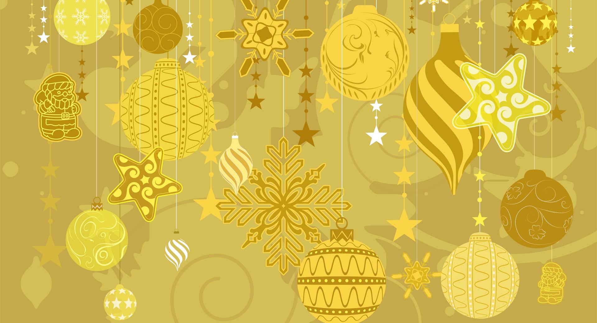 Gold Christmas at 640 x 960 iPhone 4 size wallpapers HD quality