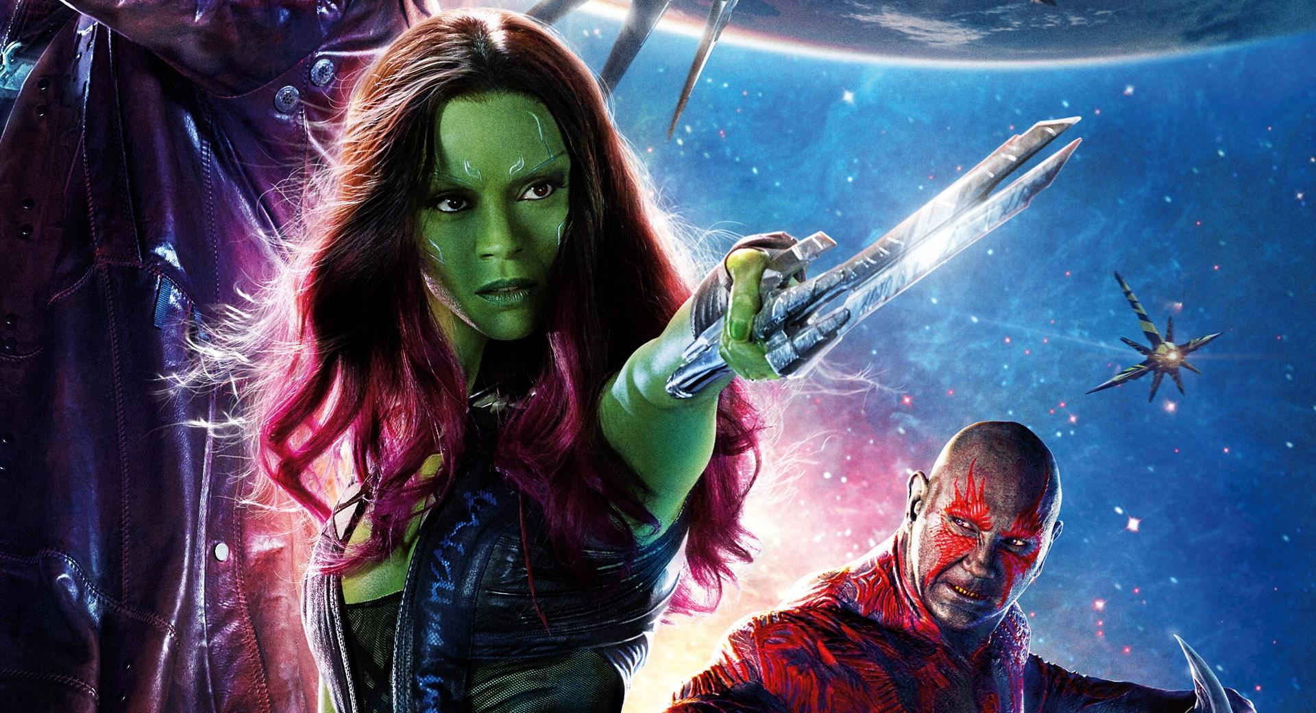 Guardians of the Galaxy Zoe Saldana as Gamora at 1280 x 960 size wallpapers HD quality