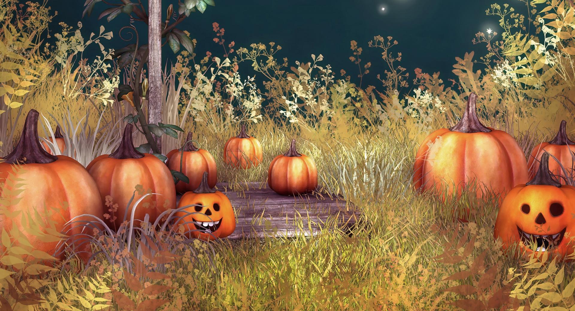 Halloween Pumpkins at 2048 x 2048 iPad size wallpapers HD quality