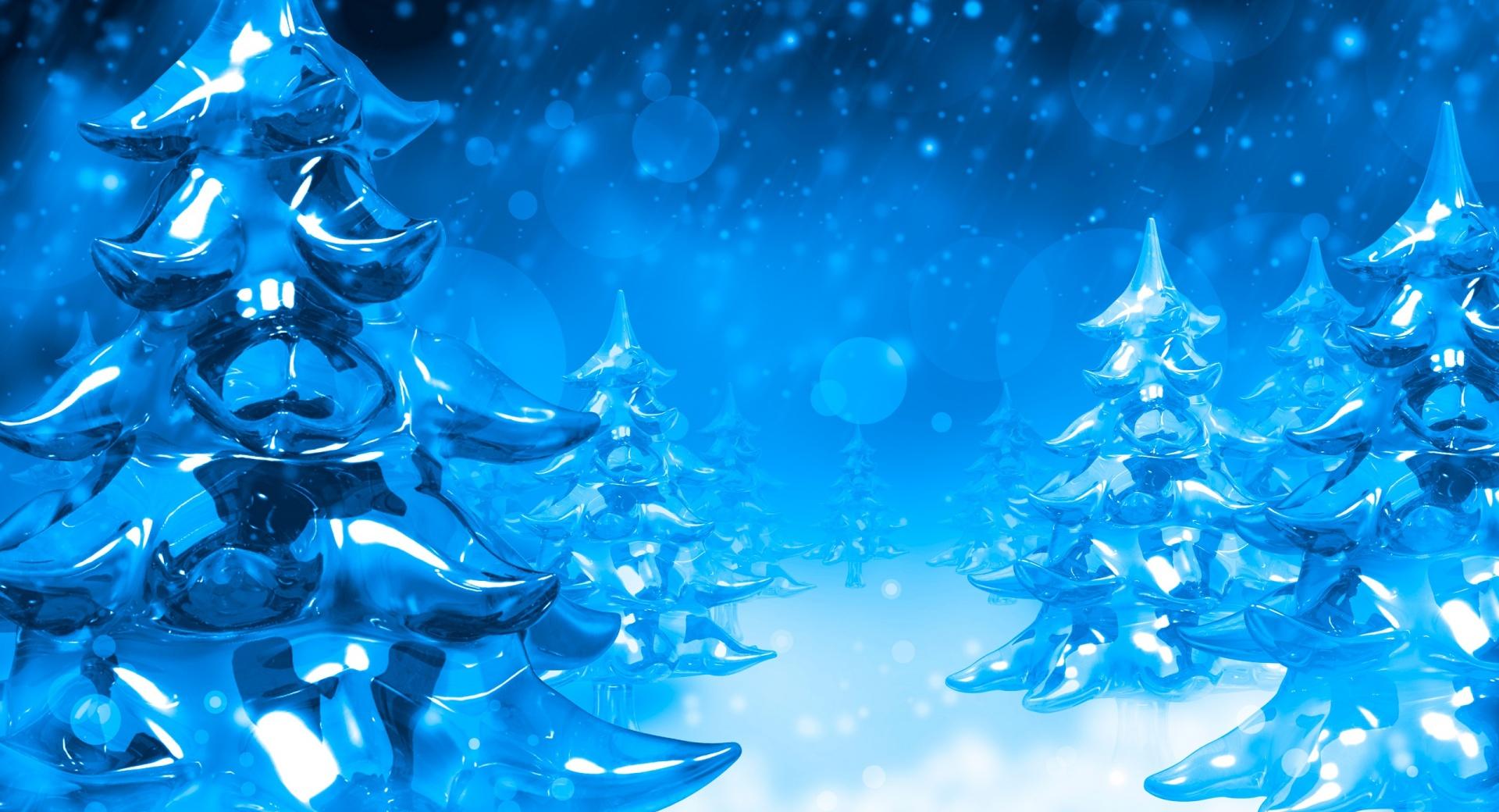 Ice Christmas Trees at 1024 x 768 size wallpapers HD quality