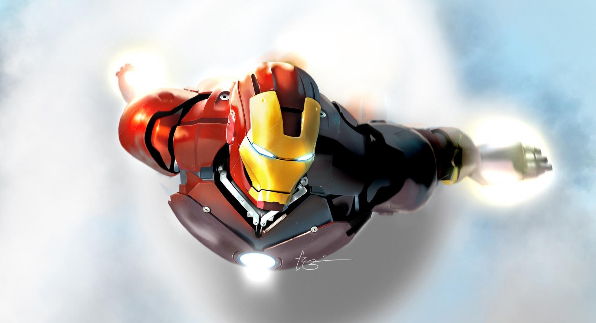 Iron Man In Flight at 1334 x 750 iPhone 7 size wallpapers HD quality