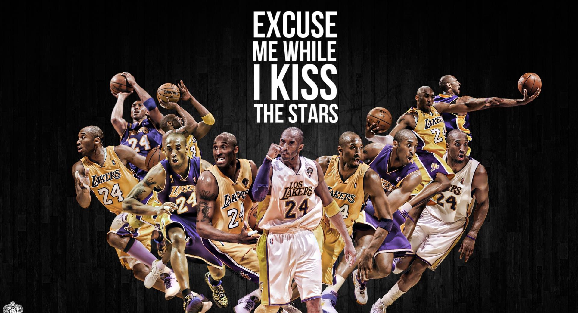 Kobe Bryant Kiss the Stars at 1024 x 1024 iPad size wallpapers HD quality