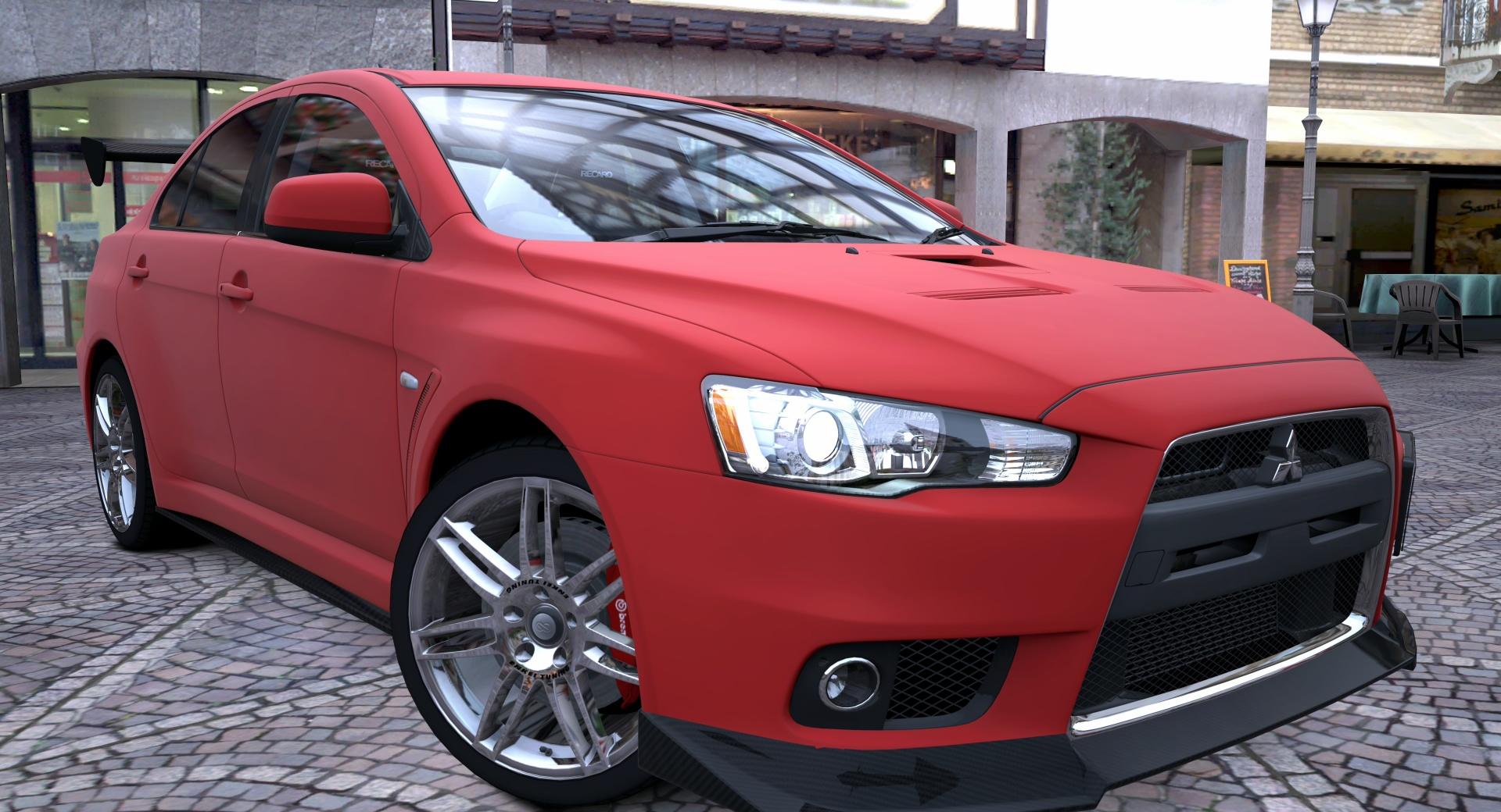 Lancer Evolution X Red Matte at 1600 x 1200 size wallpapers HD quality