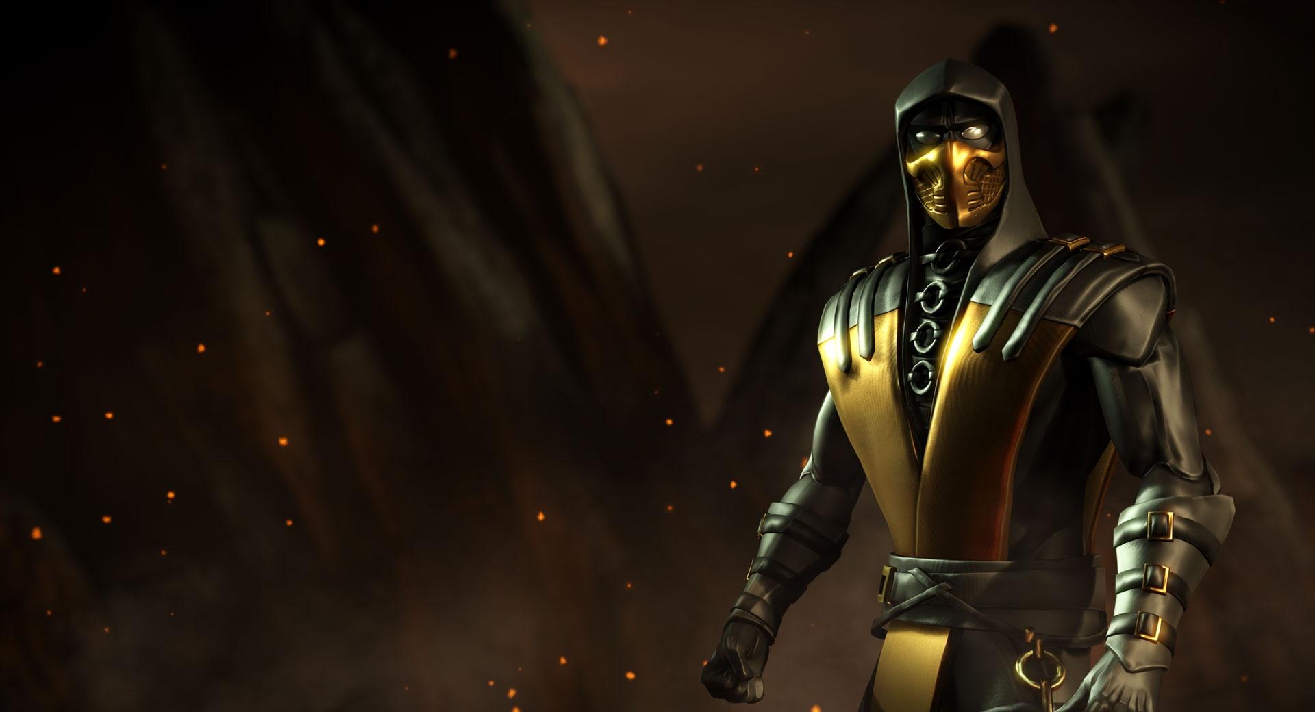 Mortal Kombat X game Scorpion at 640 x 960 iPhone 4 size wallpapers HD quality