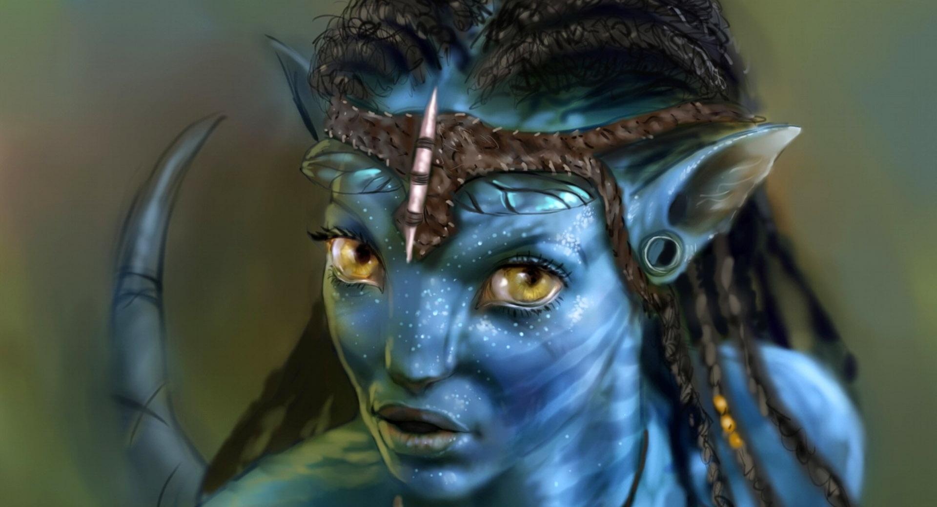 Neytiri Avatar Movie at 320 x 480 iPhone size wallpapers HD quality