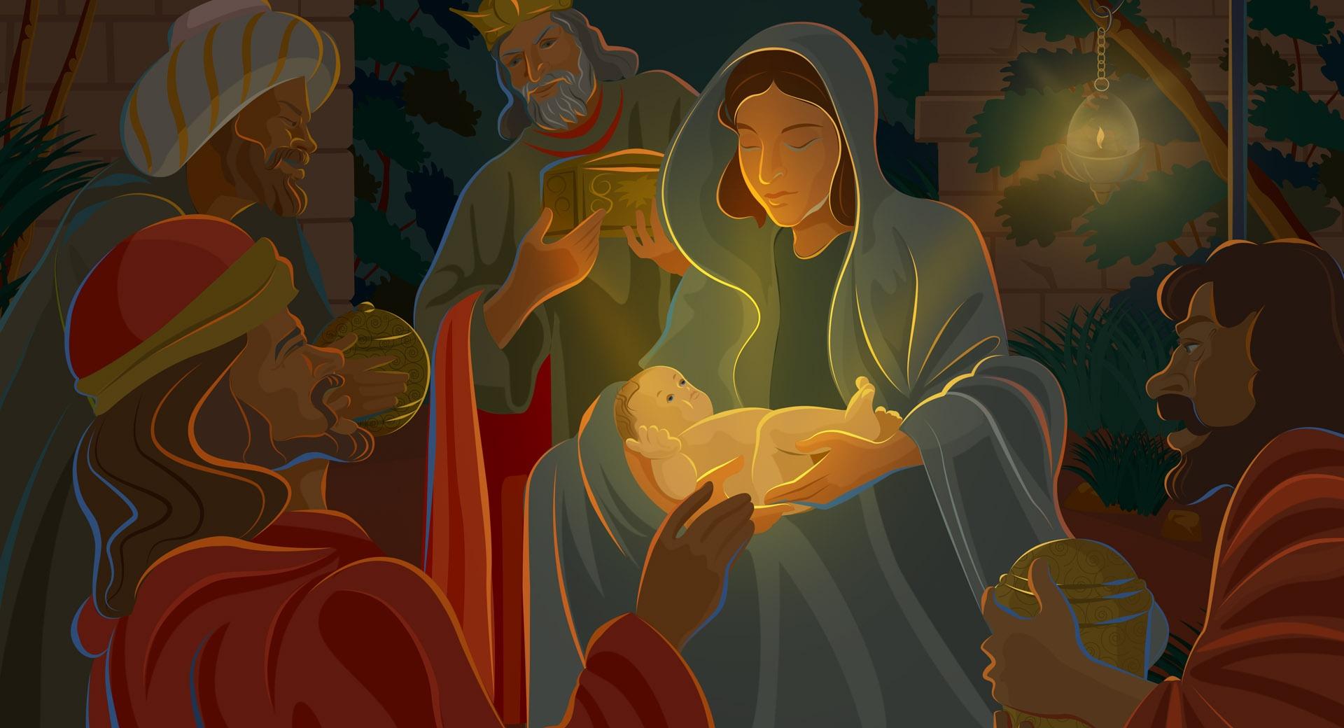 Night Of Jesus Christ Birth at 750 x 1334 iPhone 6 size wallpapers HD quality