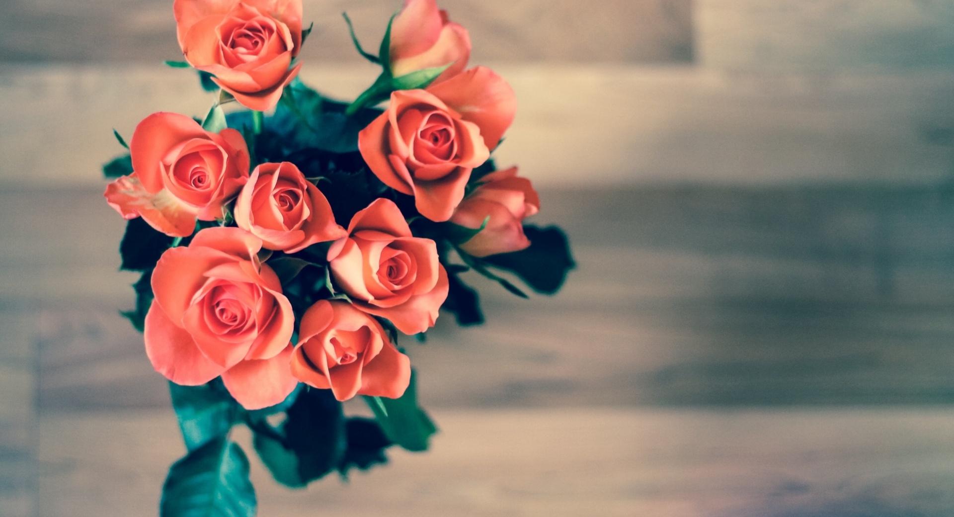 Orange Roses Bouquet at 640 x 960 iPhone 4 size wallpapers HD quality