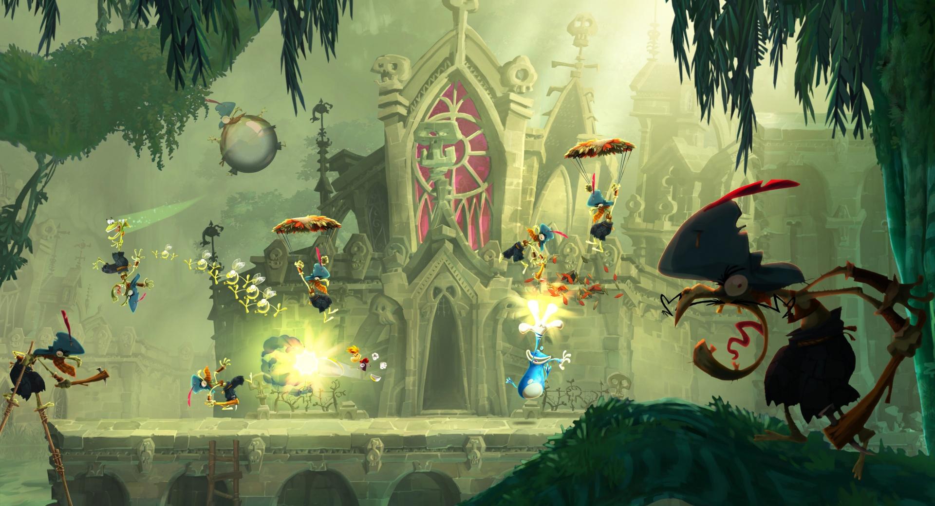 Rayman Legends Parachute Punch at 2048 x 2048 iPad size wallpapers HD quality