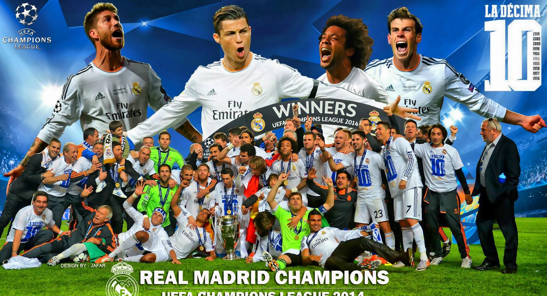 Real Madrid Winners Champions League 2014 at 640 x 960 iPhone 4 size wallpapers HD quality