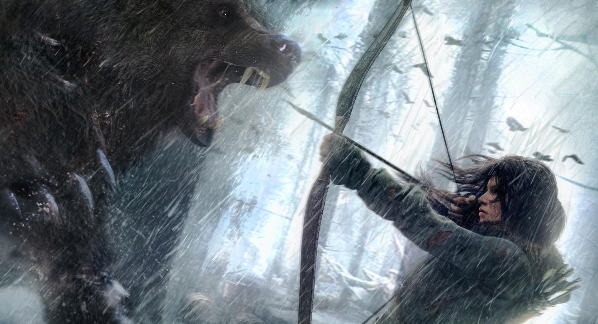 Rise Of The Tomb Raider Bear at 1334 x 750 iPhone 7 size wallpapers HD quality