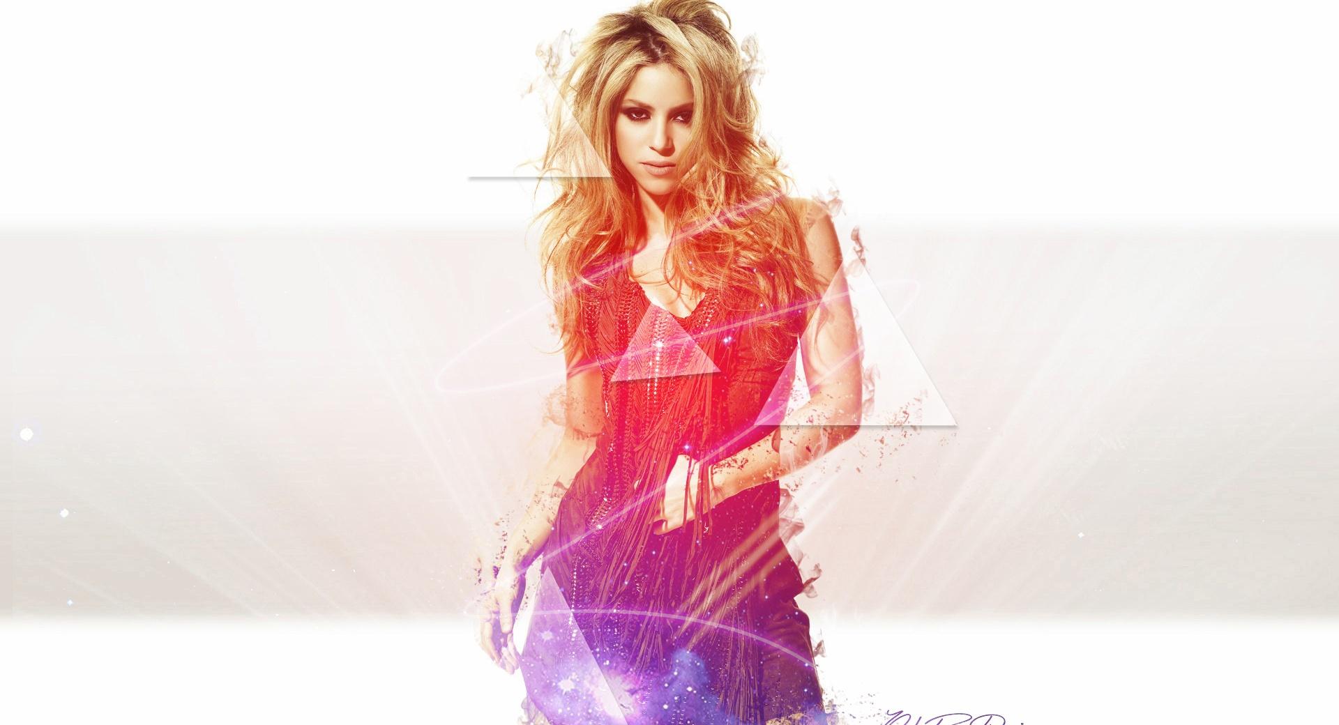 Shakira Light effects at 320 x 480 iPhone size wallpapers HD quality