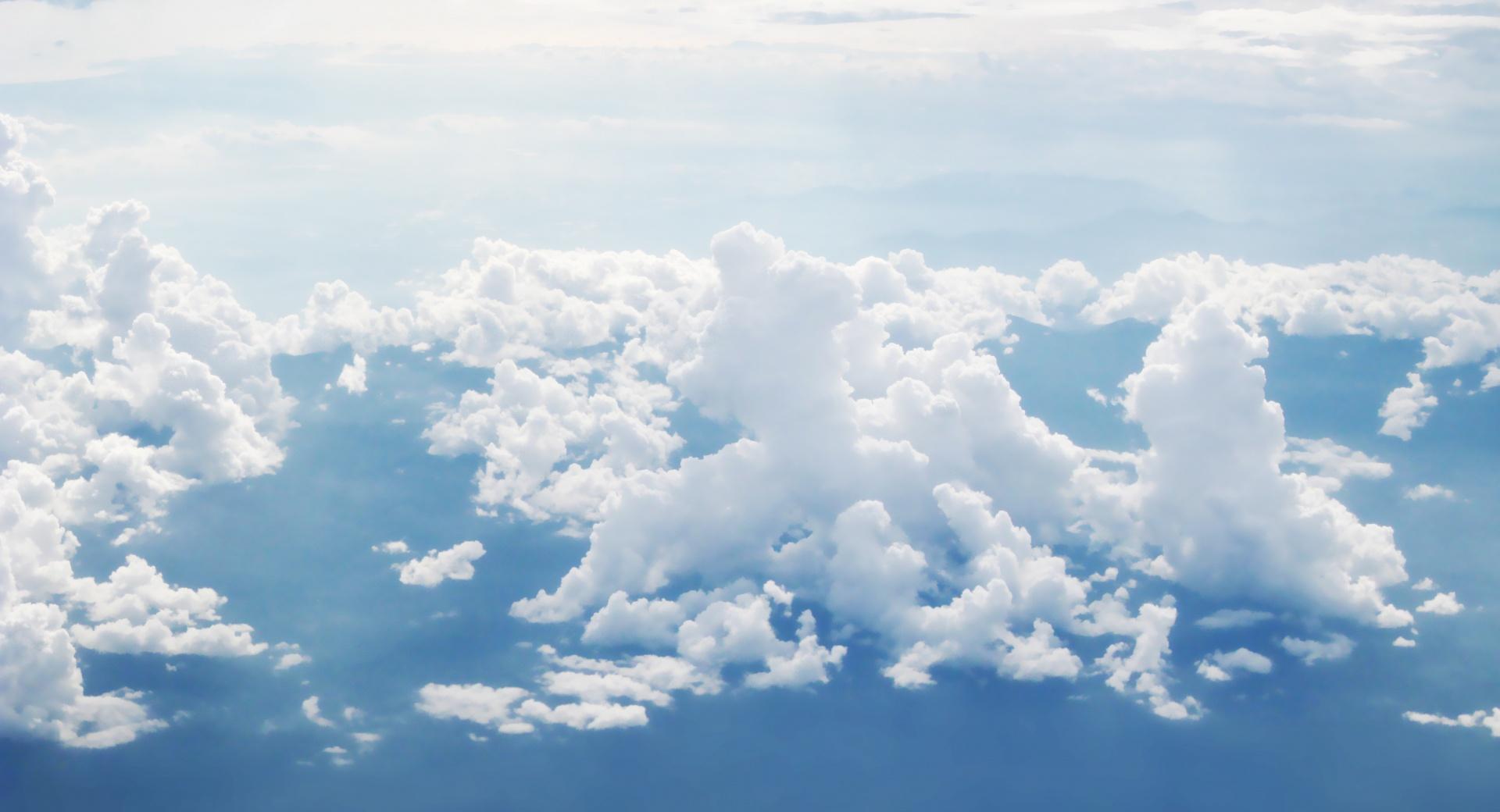 Sky And Clouds Aerial Photography at 320 x 480 iPhone size wallpapers HD quality