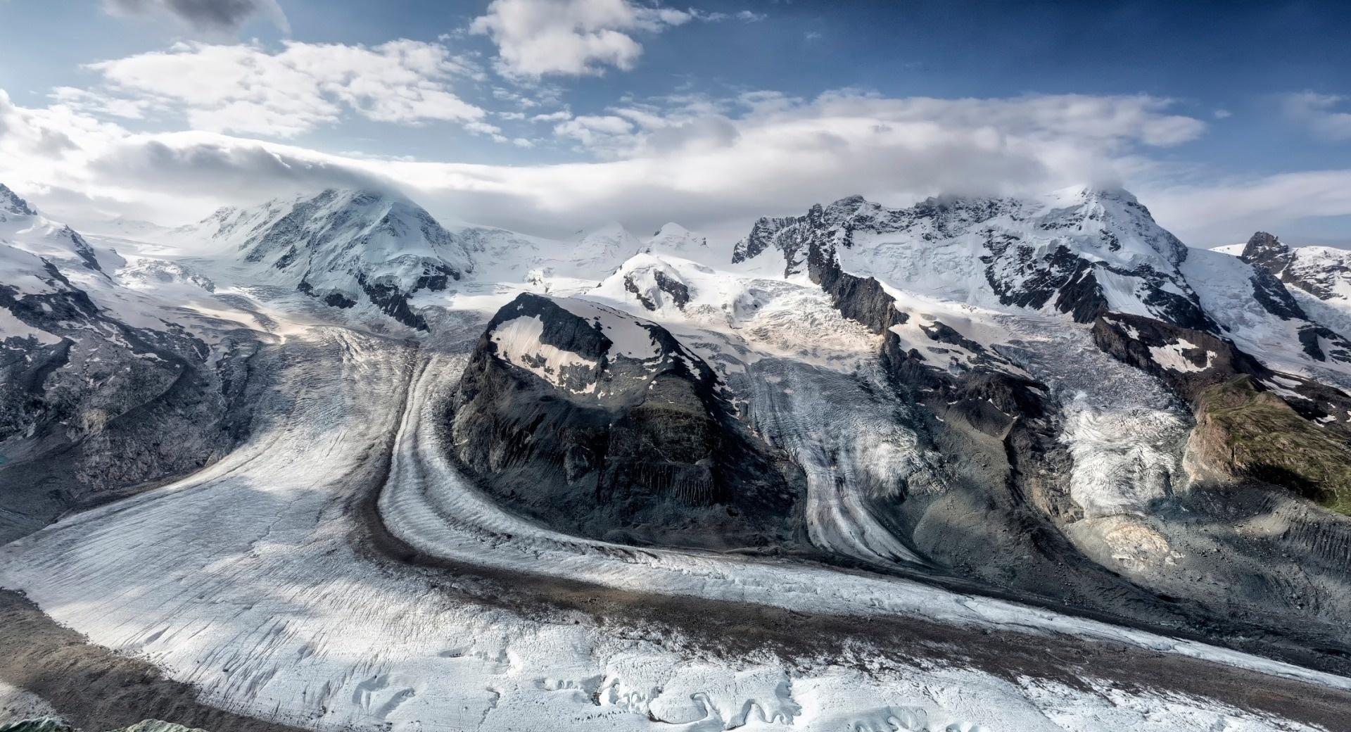 Snow Mountains White Clouds at 750 x 1334 iPhone 6 size wallpapers HD quality