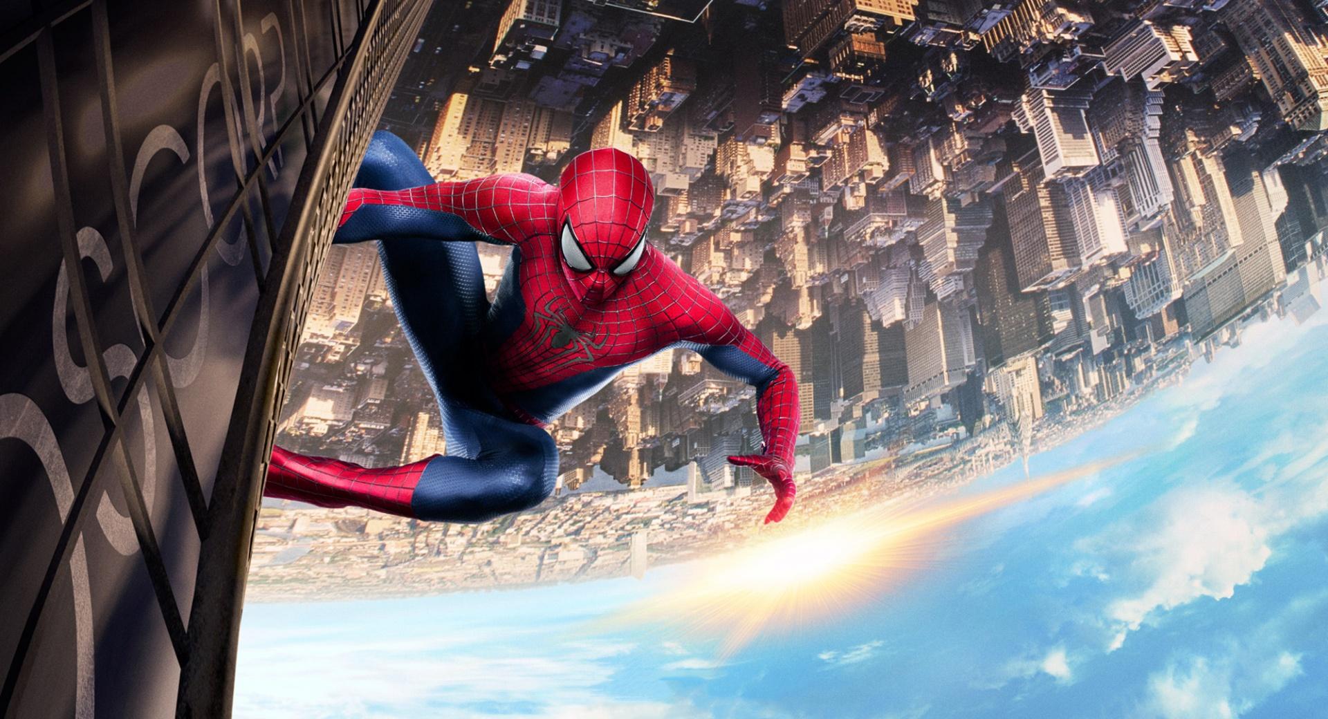 Spiderman Climbing Building at 640 x 1136 iPhone 5 size wallpapers HD quality