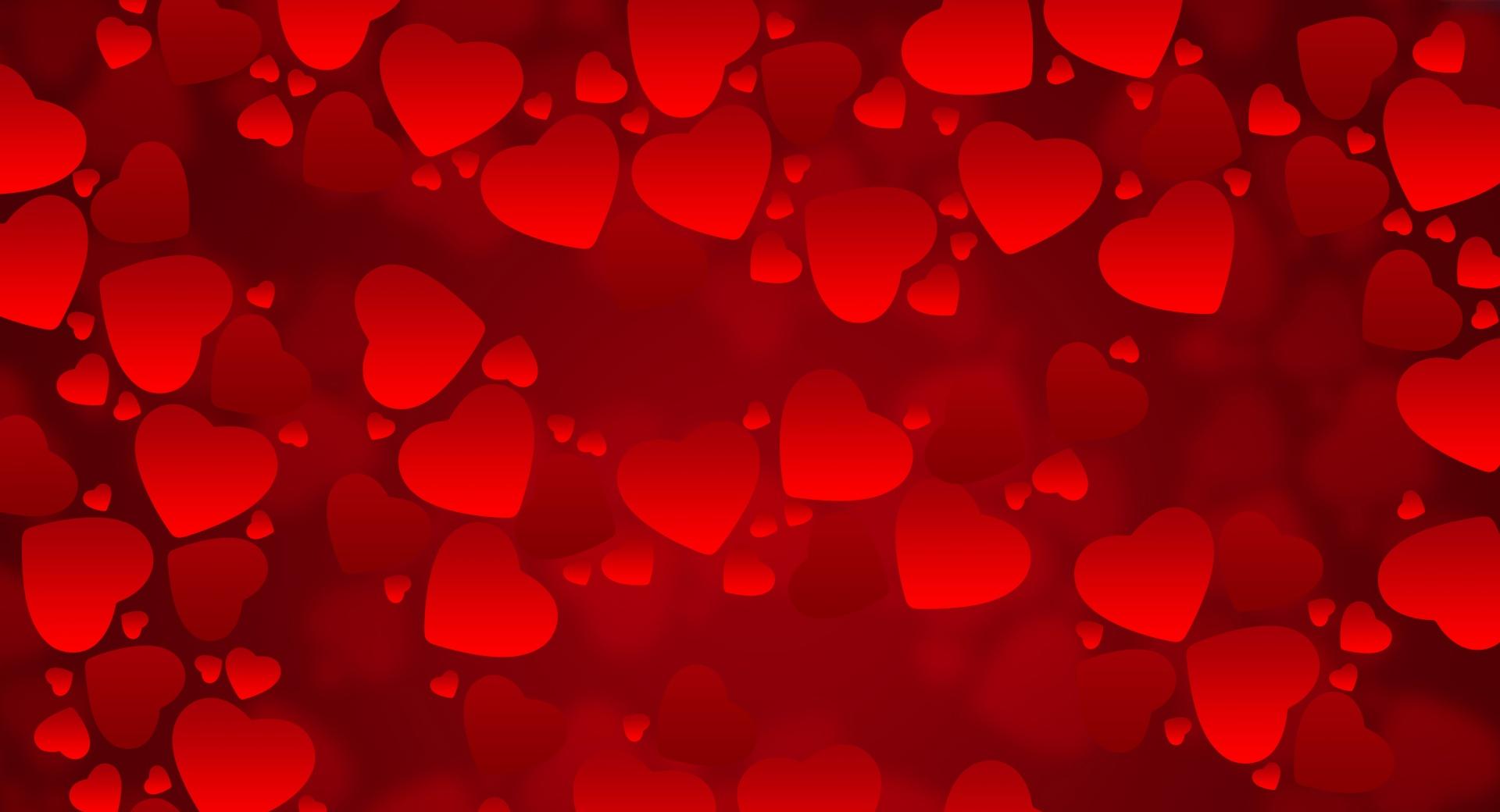Valentines Day Red Hearts at 1334 x 750 iPhone 7 size wallpapers HD quality